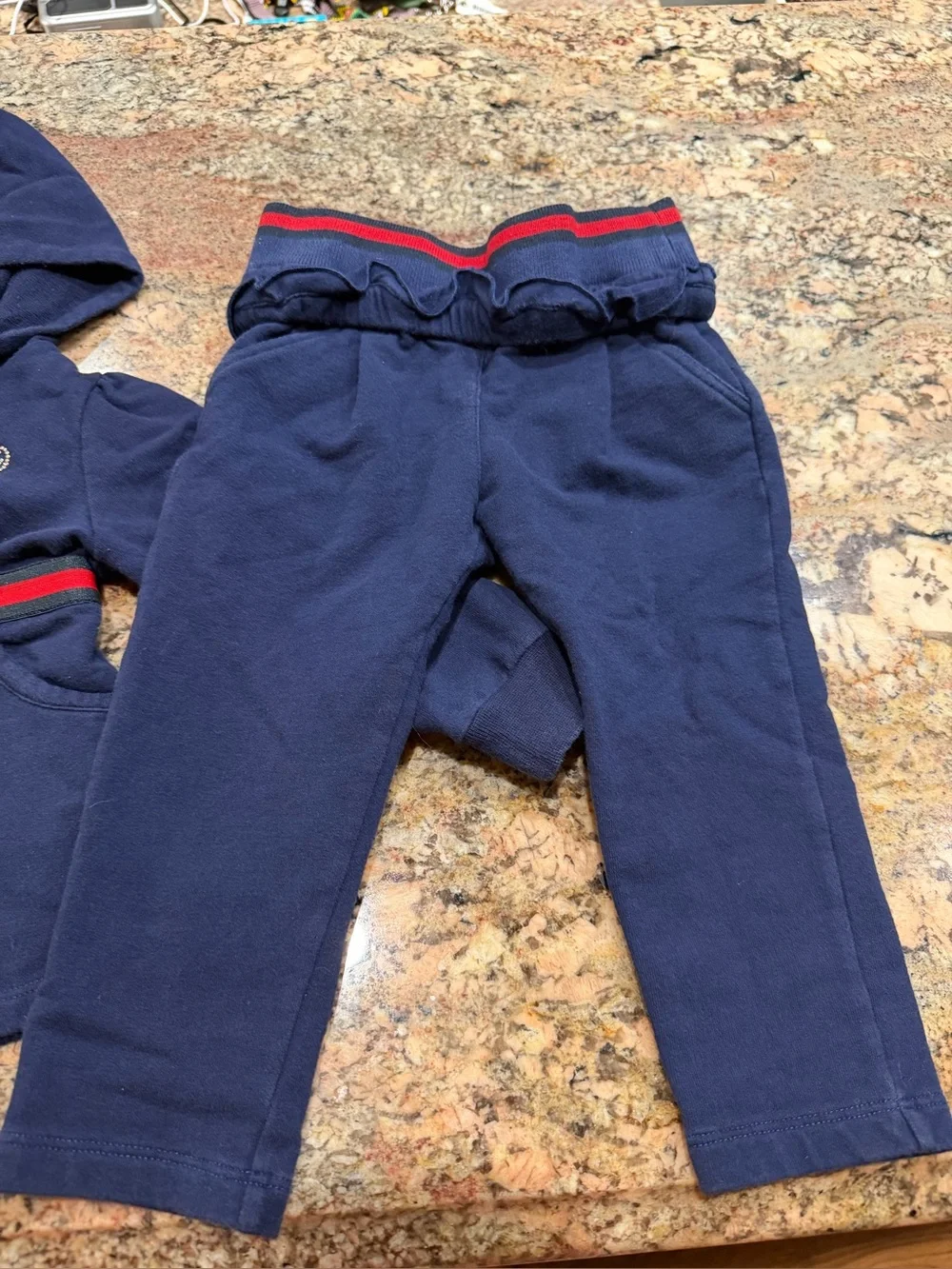 Gucci Children's Navy Hooded Jacket & Pants Set - 9/12 months